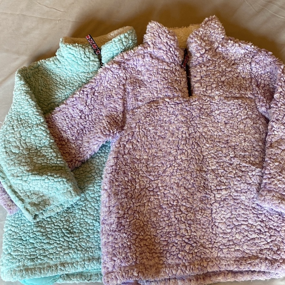 Copper Key size 4-5 pullover bundle. One purple and one teal, in good condition.